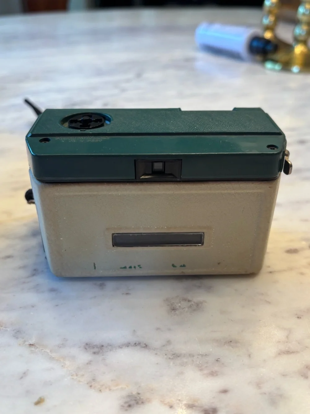 Kodak Hawkeye Instamatic R4 Green and Silver Camera with Wrist Strap